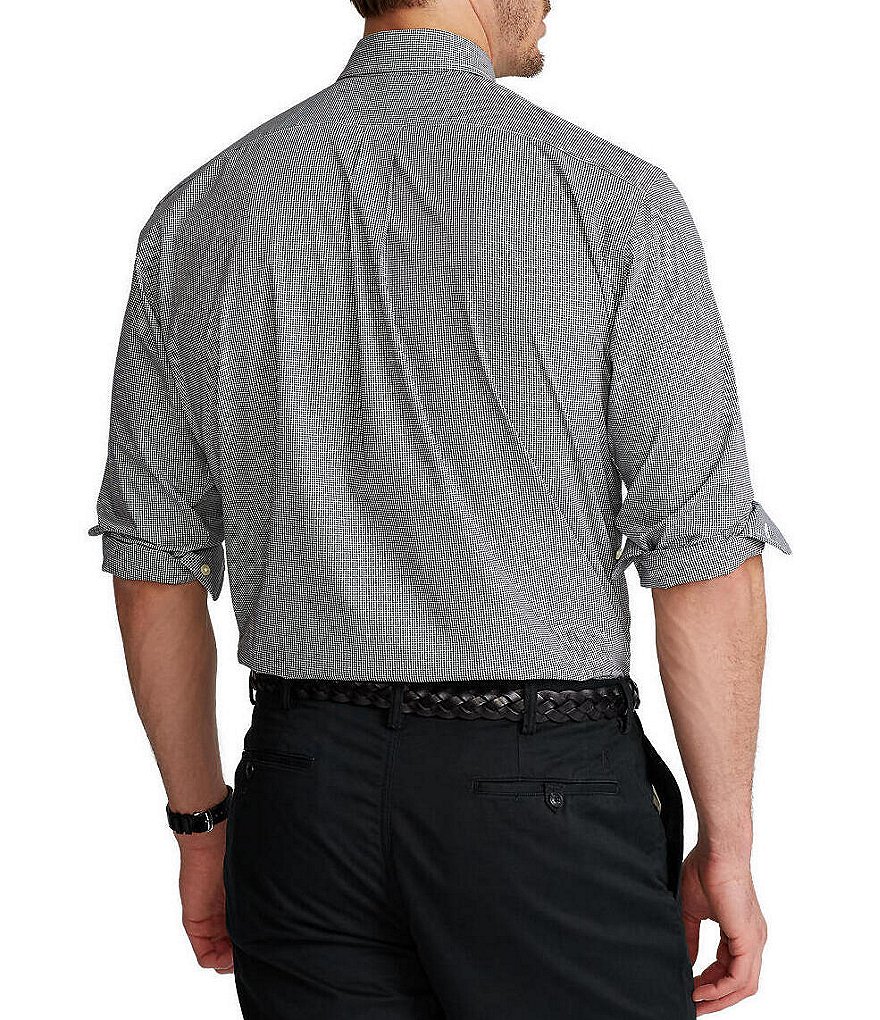 Visconti Big & Tall Check Skulls Print Long-Sleeve Woven Shirt