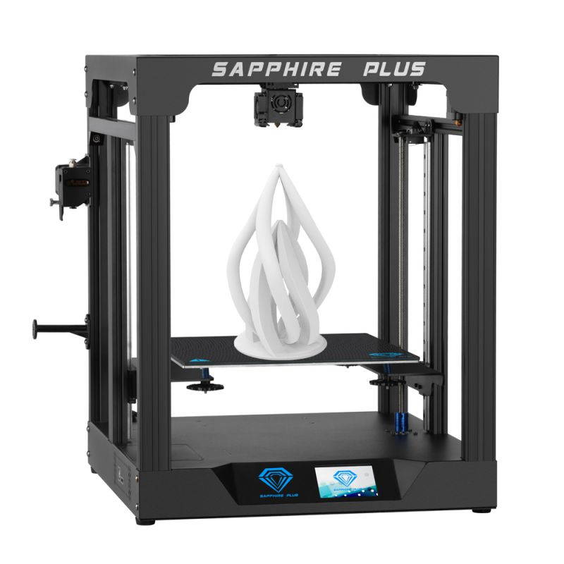 Twotrees 3D Printer FDM Sapphire Plus V1.1 CoreXY MKS TMC2225 Kits 3.5 Inch Touch Screen BMG Extruder and Suspended Filament Rack + free Test PLA Filament 11.81"(L)X11.81"(W)X13.78"(H) Printing Size