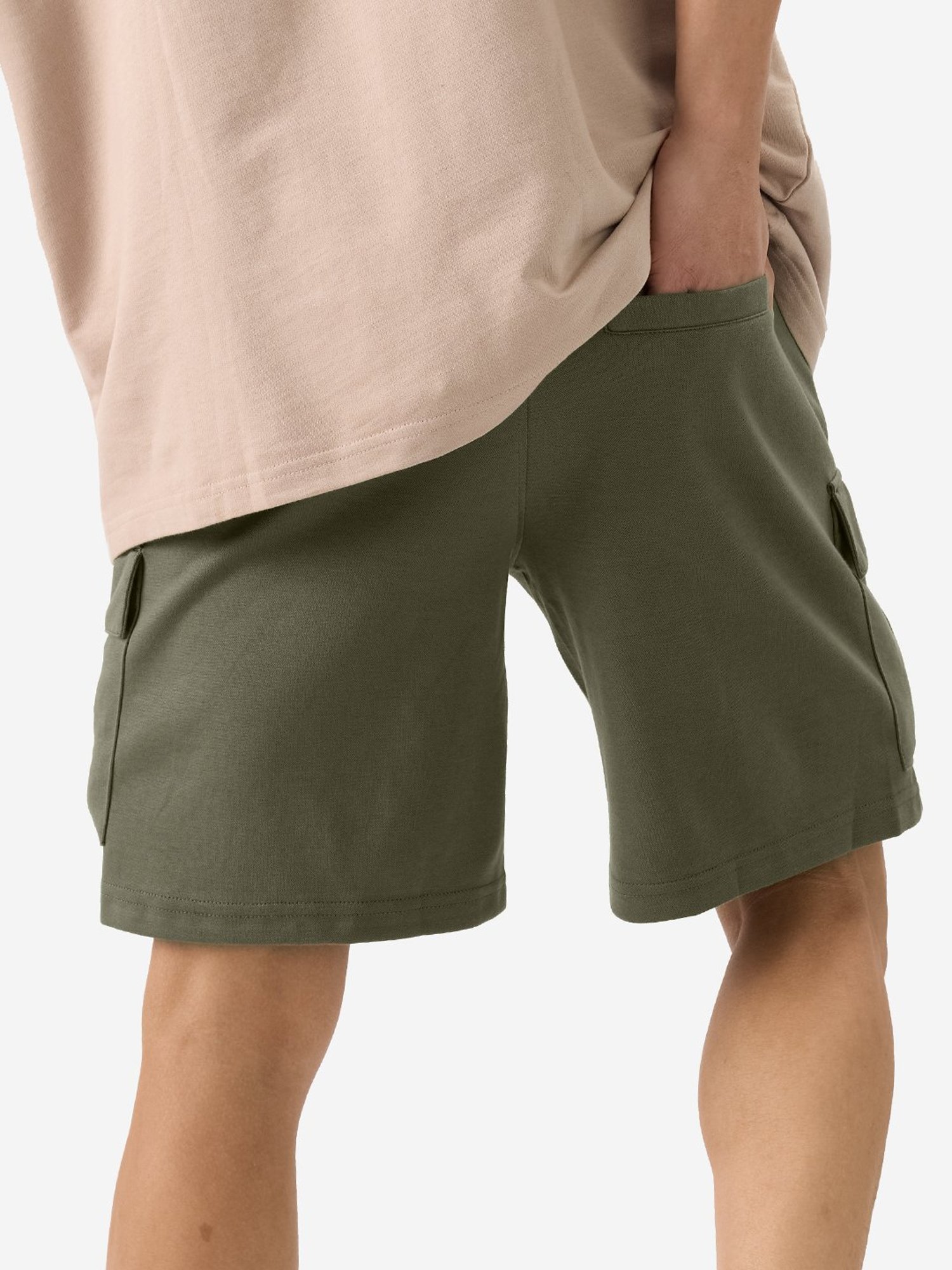 The Souled Store Spectral Olive Regular Fit Cargo Shorts