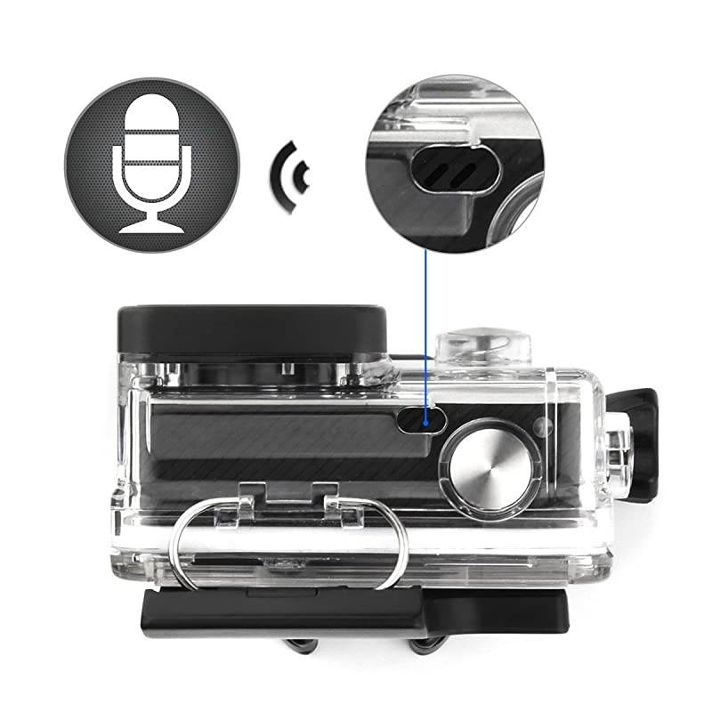 Open Protective Skeleton Housing Case with LCD Touch Backdoor for GoPro Hero 4, GoPro Hero 3, and GoPro Hero 3+ - Transparent Clear