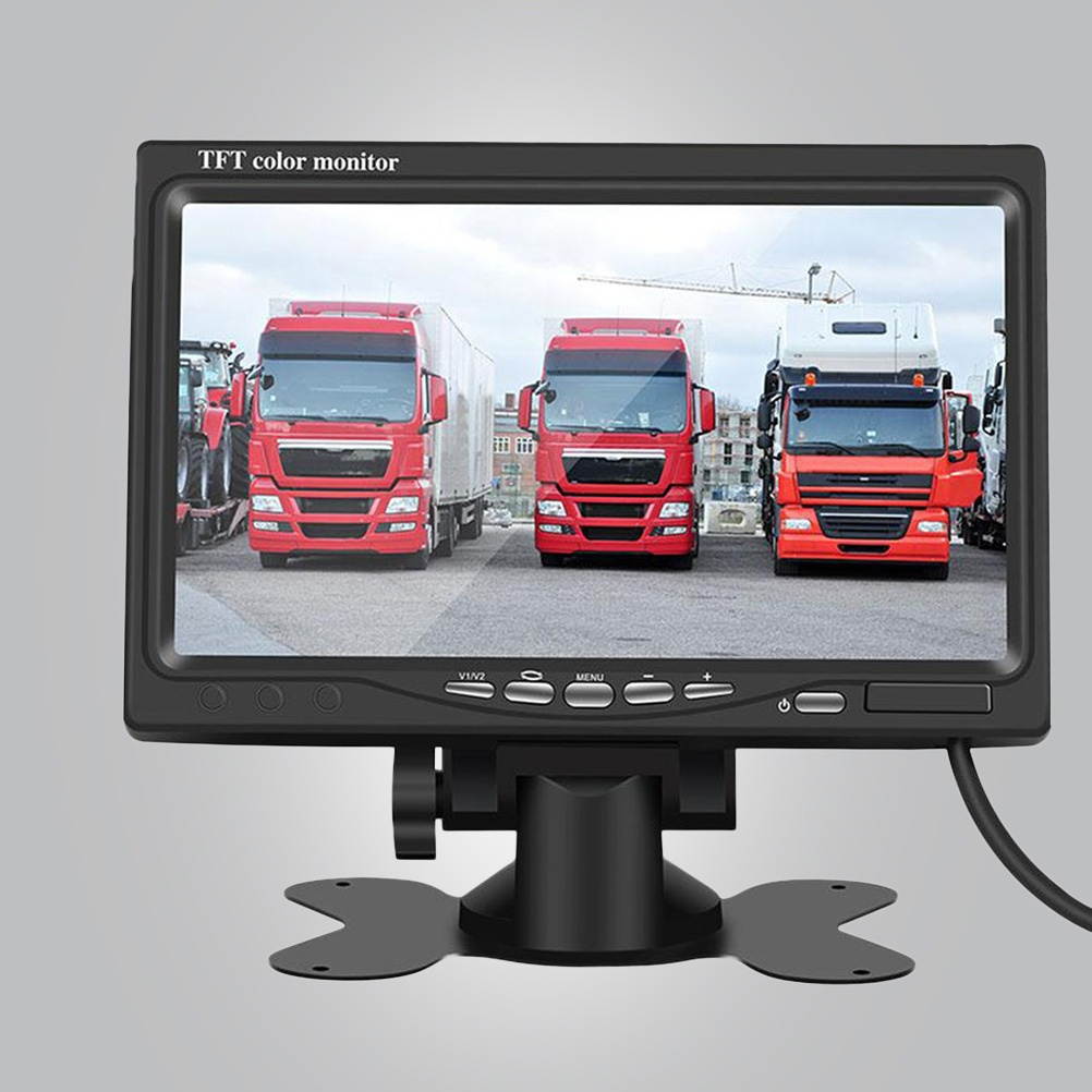 Car 7 Inch Backup Monitor Screen 12-24V Rear View Rearview Backing Parking Reverse TFT Color Monitor