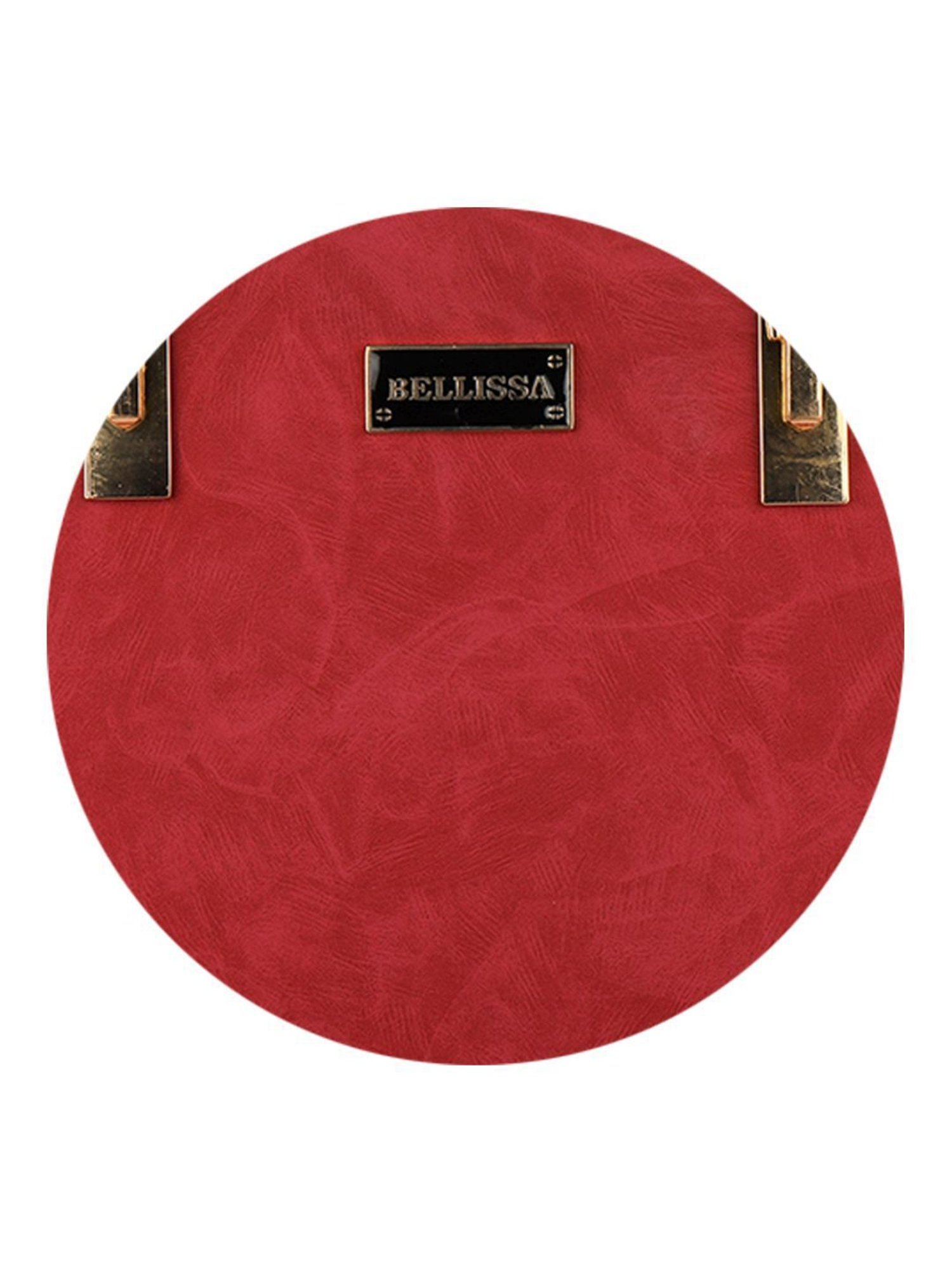 Bellissa Red Solid Medium Elegant Shoulder Handbag