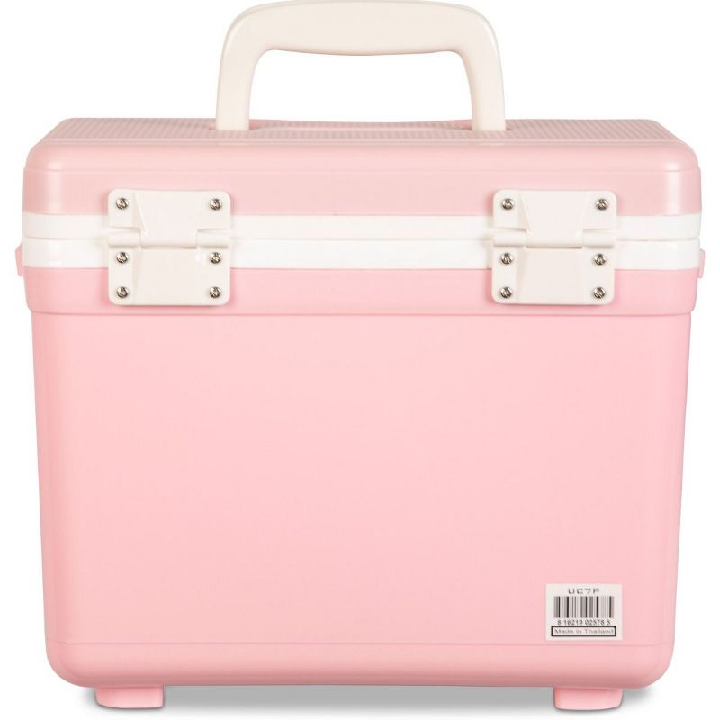 Engel 7.5-Quart 8-Can EVA Gasket Seal Ice and DryBox Cooler with Carry Handles and Shoulder Strap, Pink