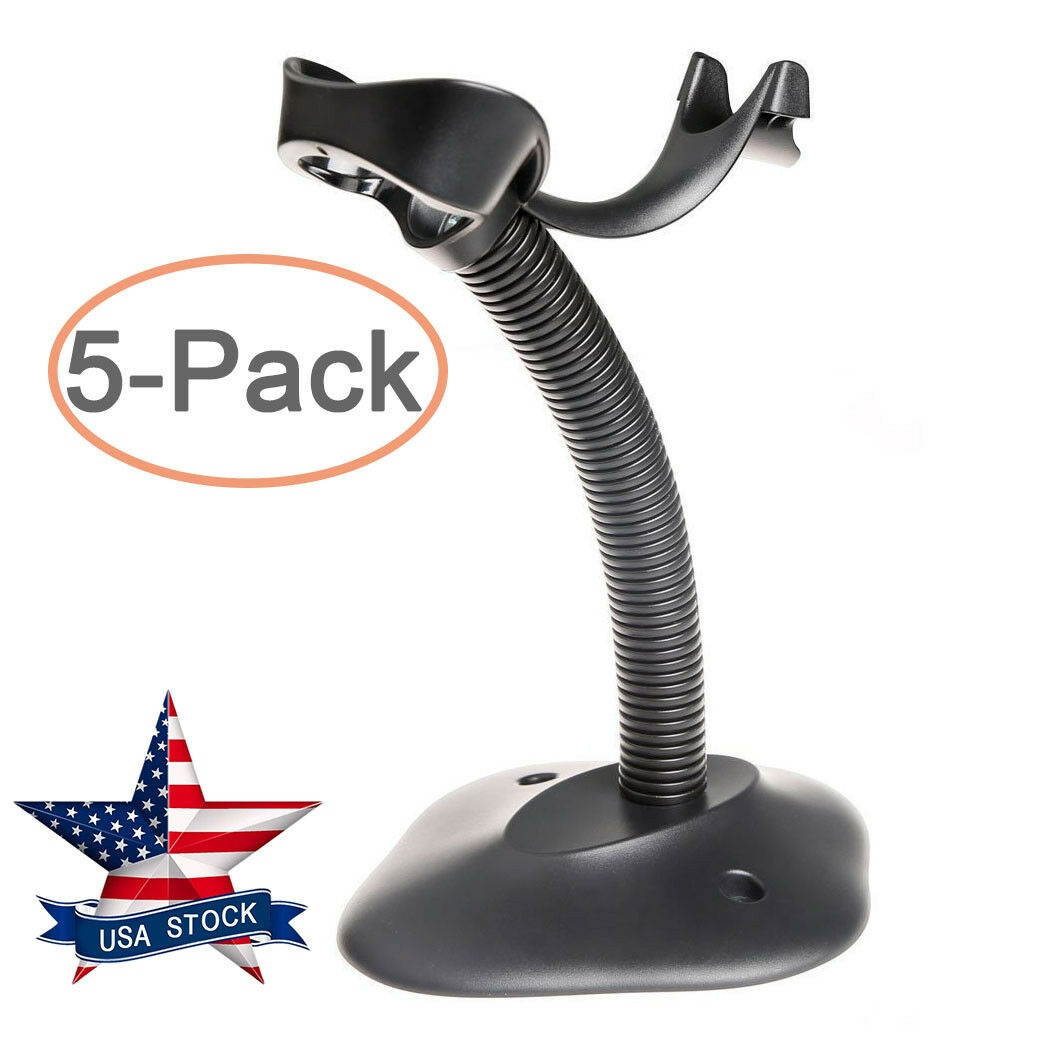 Lot of 5 Goose Neck Stand for /Symbol Barcode Scanner LS2208 Dark Gray