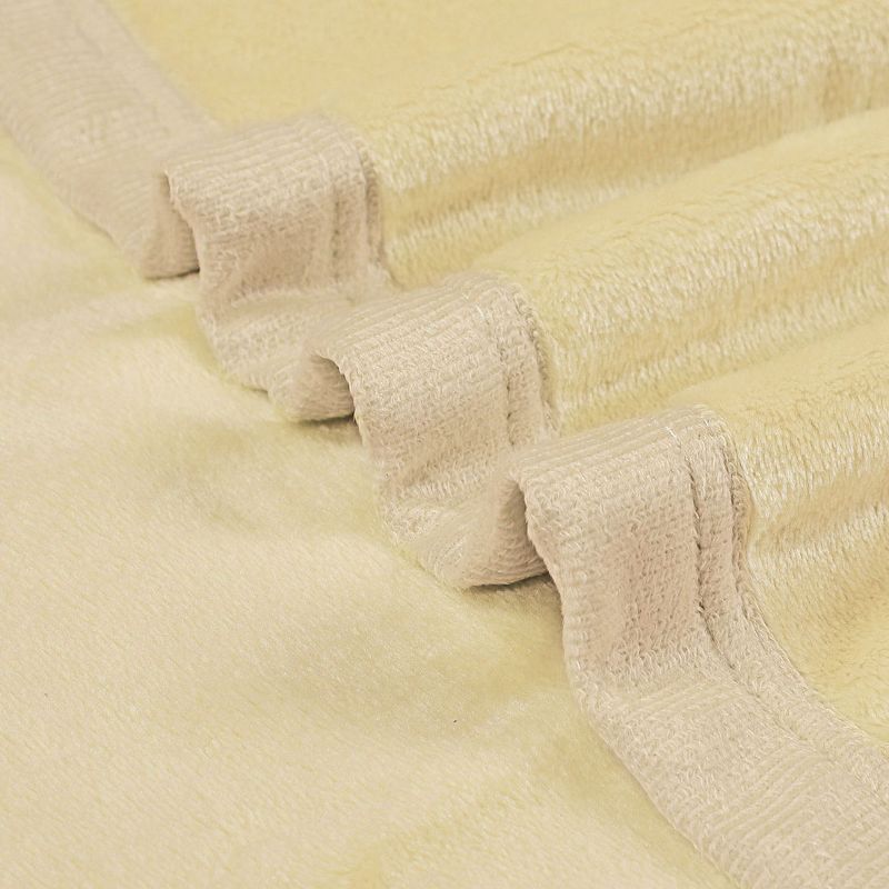 1 Pc Queen Faux Fur Lambswool Reversible Plaid Pattern Bed Blankets Purple  - PiccoCasa