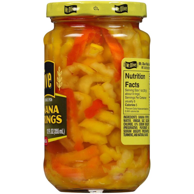 Mt. Olive Hot Banana Pepper Rings - 12oz