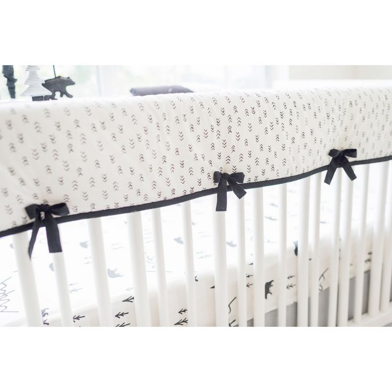 Trend Lab Short Gray Fleece Narrow Crib Rail Cover
