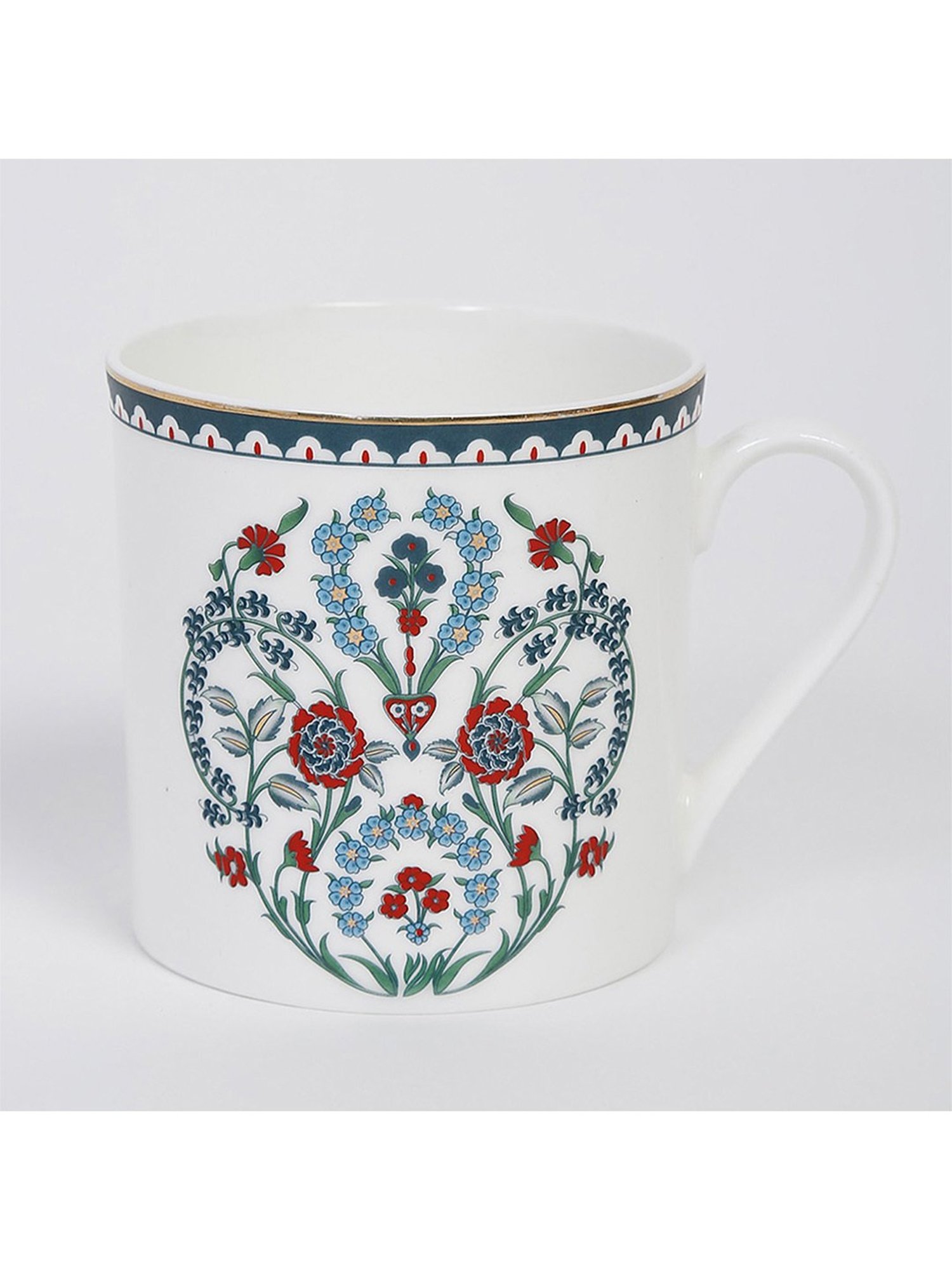 Fabindia Home Avasa Floral Multicolor Ceramic Mug (370 ml)