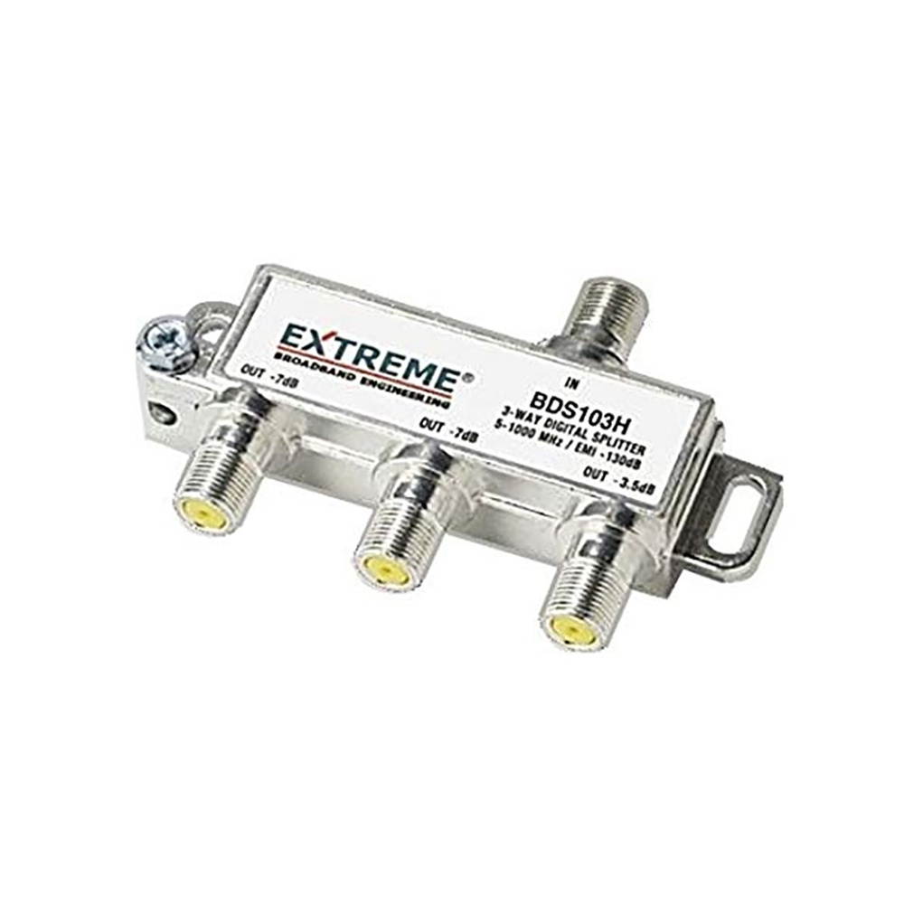 Extreme/Amphenol 3-Way Unbalanced HD Digital 1GHz Coax Cable Splitter - BDS103H