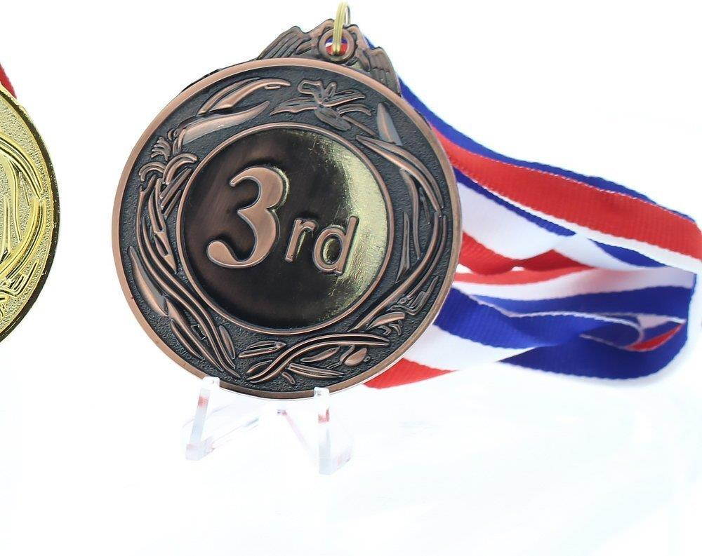 Juvale Gold Silver Bronze Award Medals - Olympic Style Awards Contests, Games, Shows, Competitions - 6 Pc Set