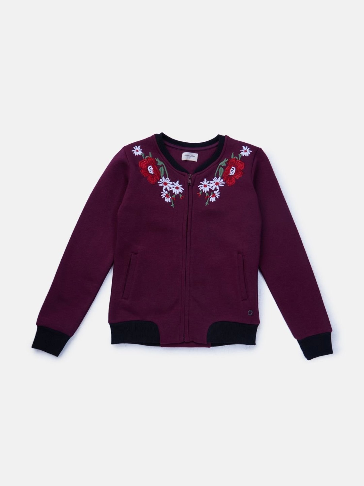 Elle Kids Black Self Pattern Jacket