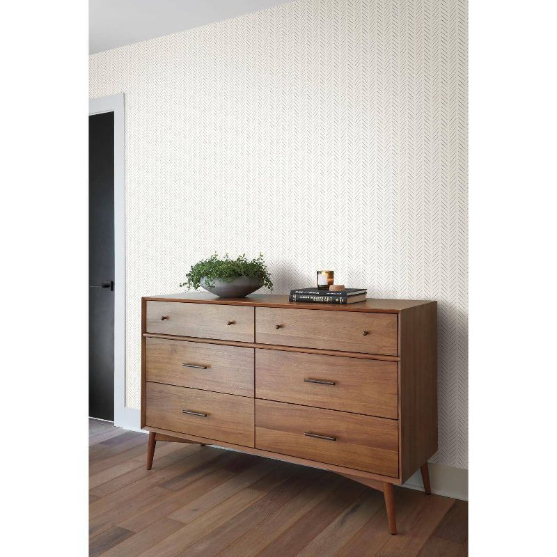 RoomMates Pick-Up Sticks Magnolia Home Wallpaper Cream
