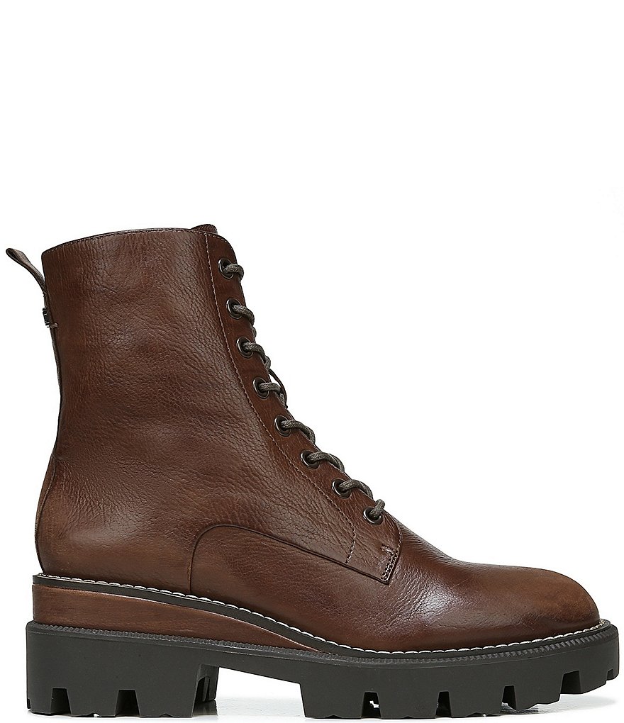 Sam Edelman Garret Leather Lug Sole Combat Booties