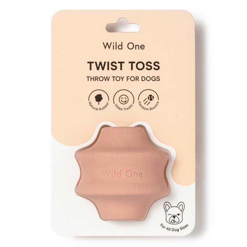 Wild One Twist Toss Interactive Dog Toy - Pink