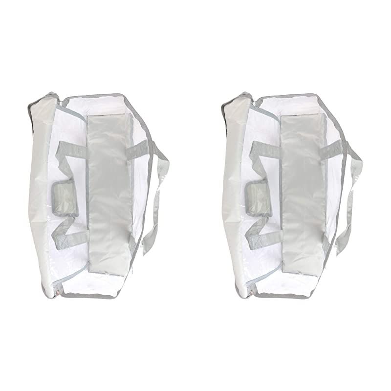 Co Premium DVD BluRay Storage Bags Portable DVD Media Case Holder For Movies Video Games Blue Ray Entertainment Library Visible Plastic Zipper Case Organizer Set of 2 Gray