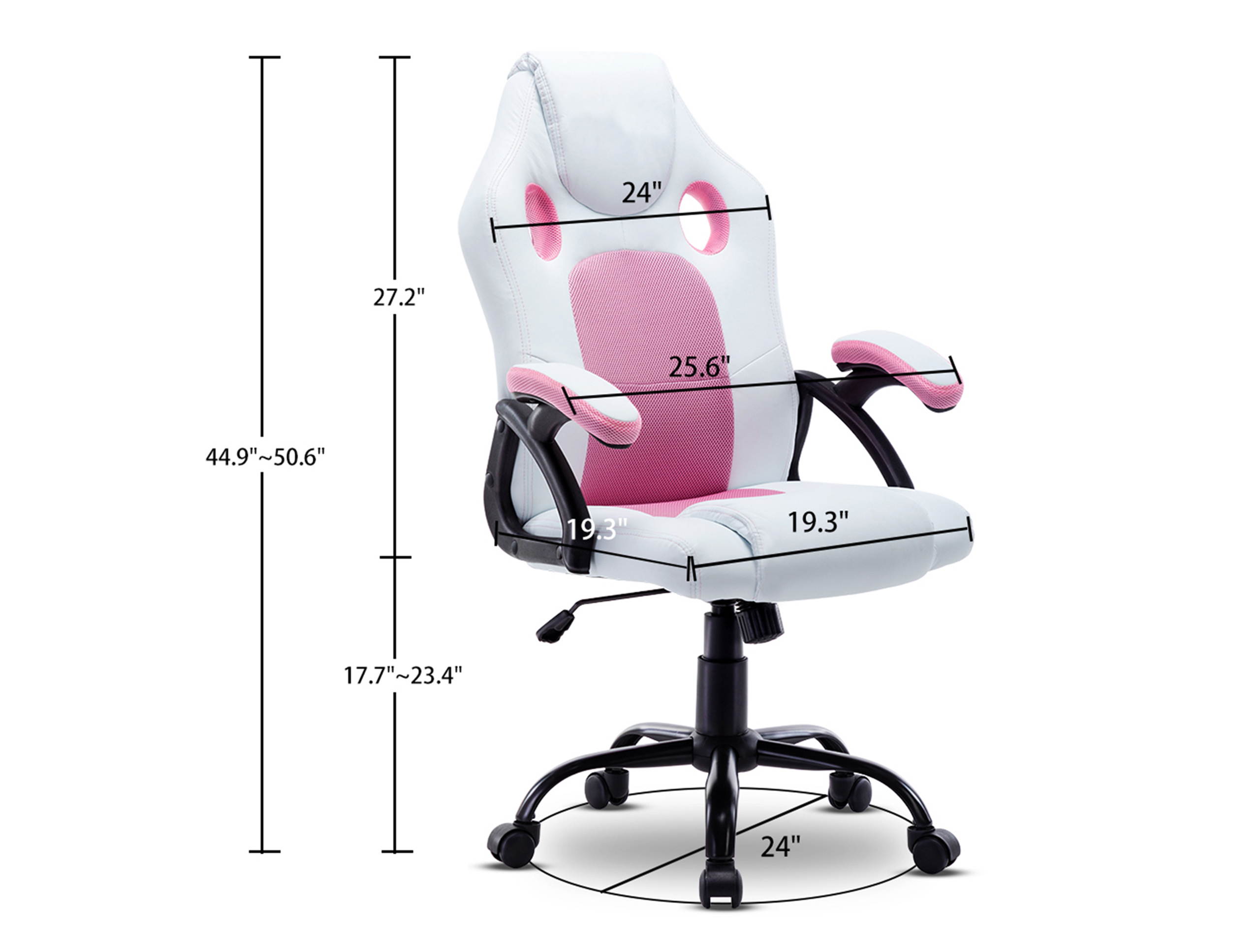 Volans Breathable Mesh Gaming Chair,Ergonomic Racing Office Computer Game Chair-Swivel Rocker E-Sports Chair with Adjustable Backrest and Seat Height,Dark Grey