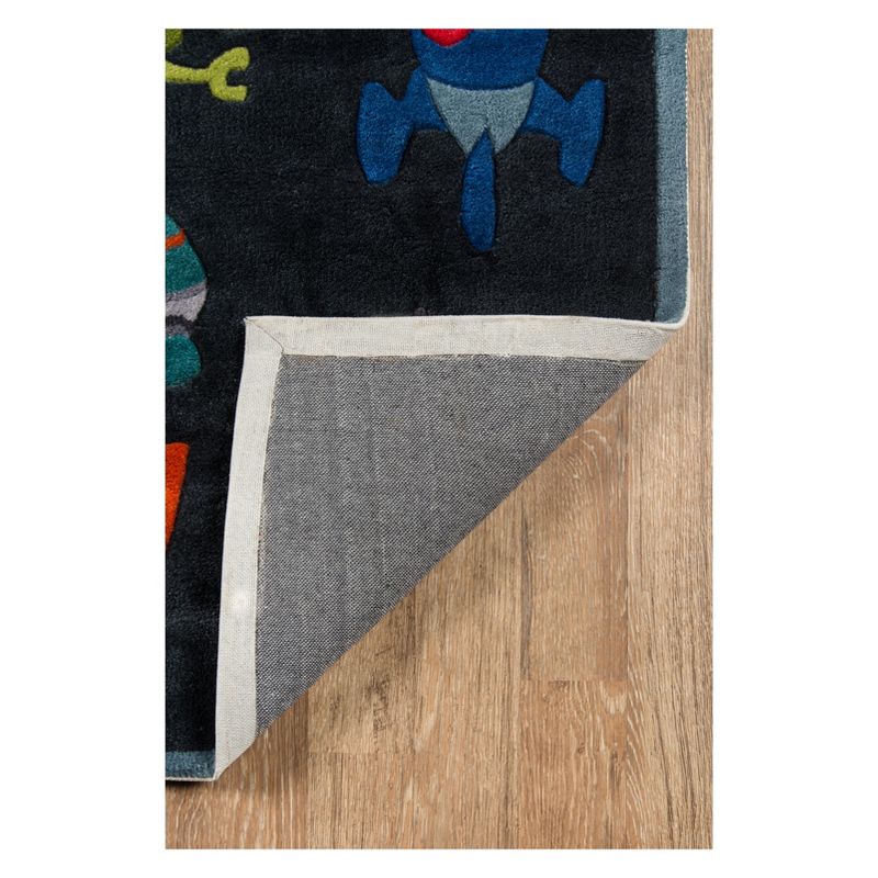 2'x3' Robot Tufted Accent Rug Steel Blue - Momeni