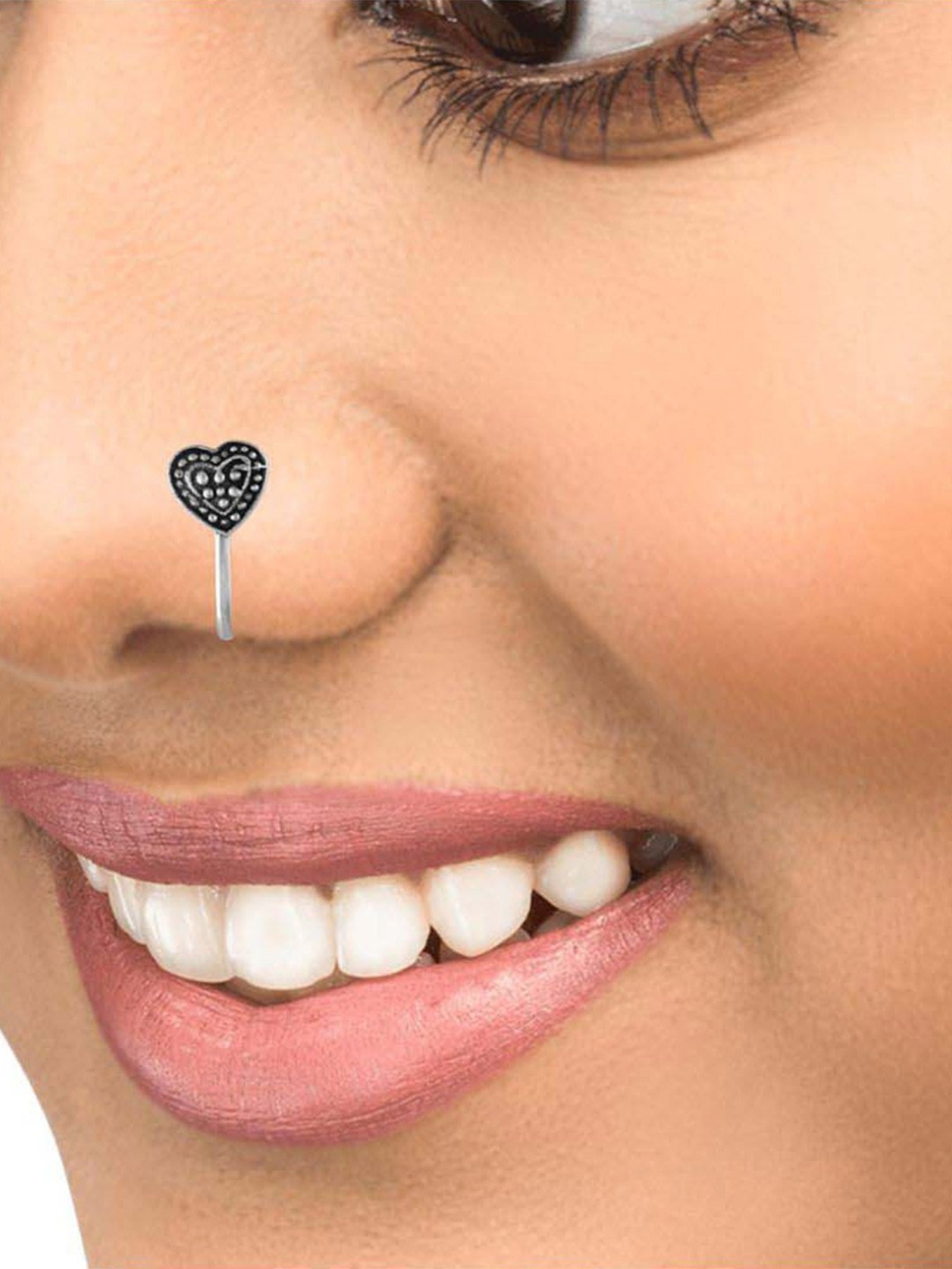 Rihi by P.C. Chandra Jewellers Love Nosepin for Women & Girls