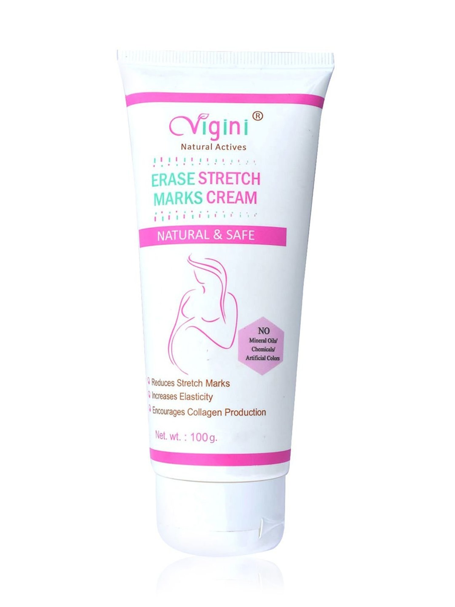 Vigini 100% Natural Actives Erase Stretch Marks Massage Cream - 100 gm