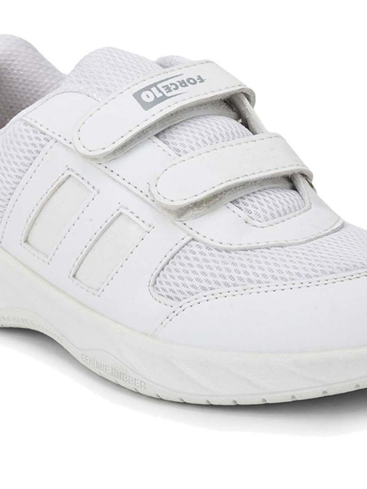 Force 10 By Liberty Kids White Velcro Shoes