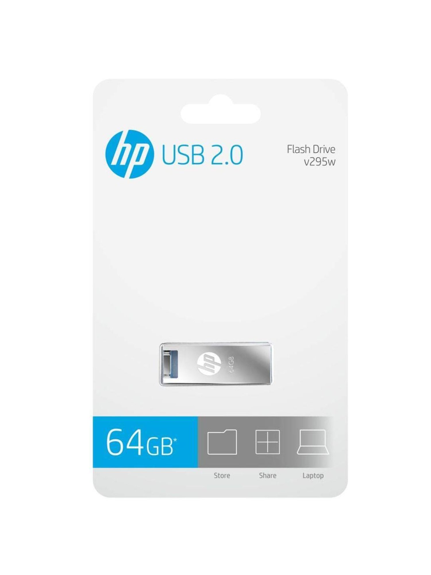 HP V295W 64 GB USB 2.0 Flash Drive (Silver)