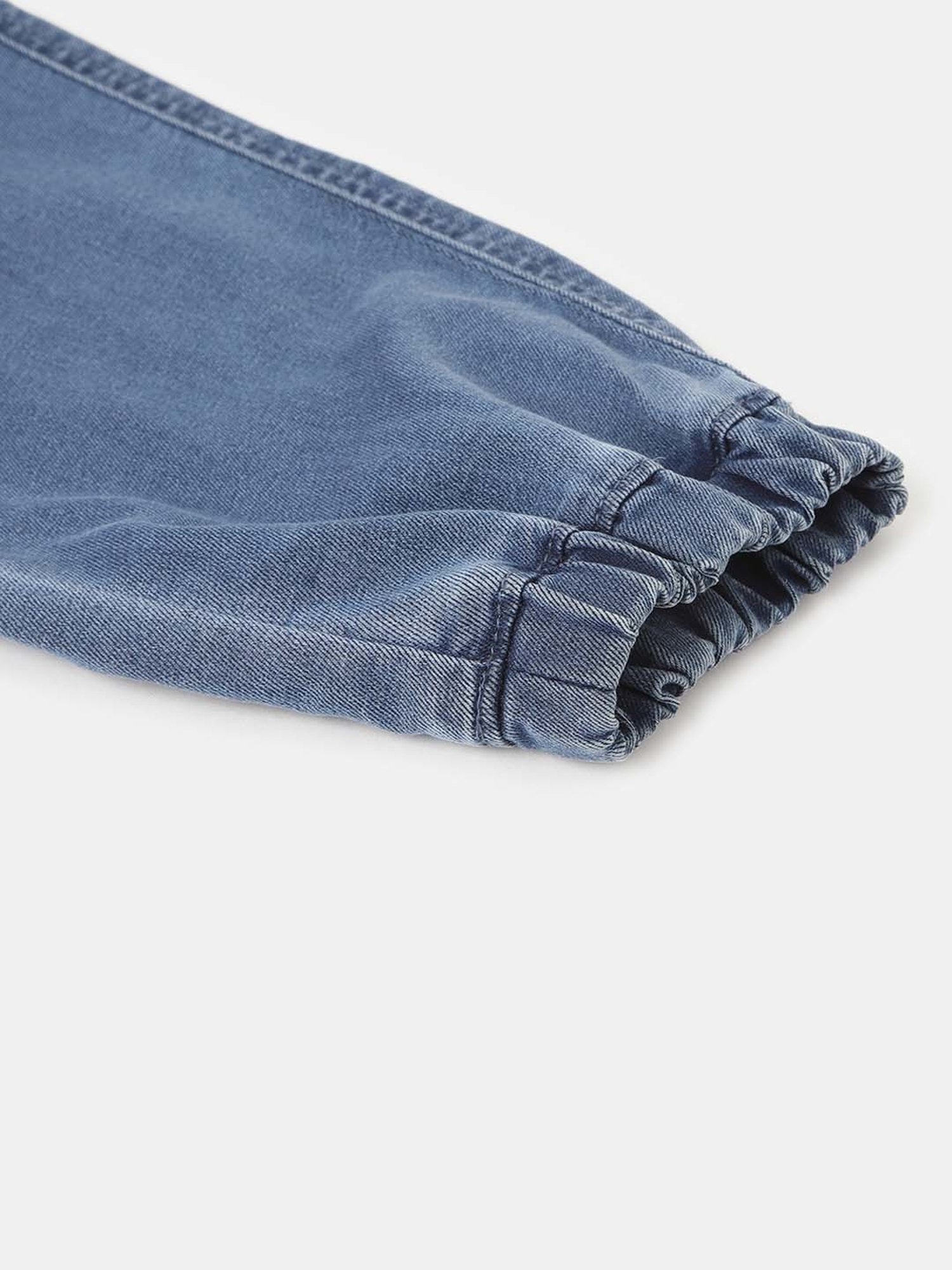 Blue Giraffe Girls Blue Cotton Washed Jeans