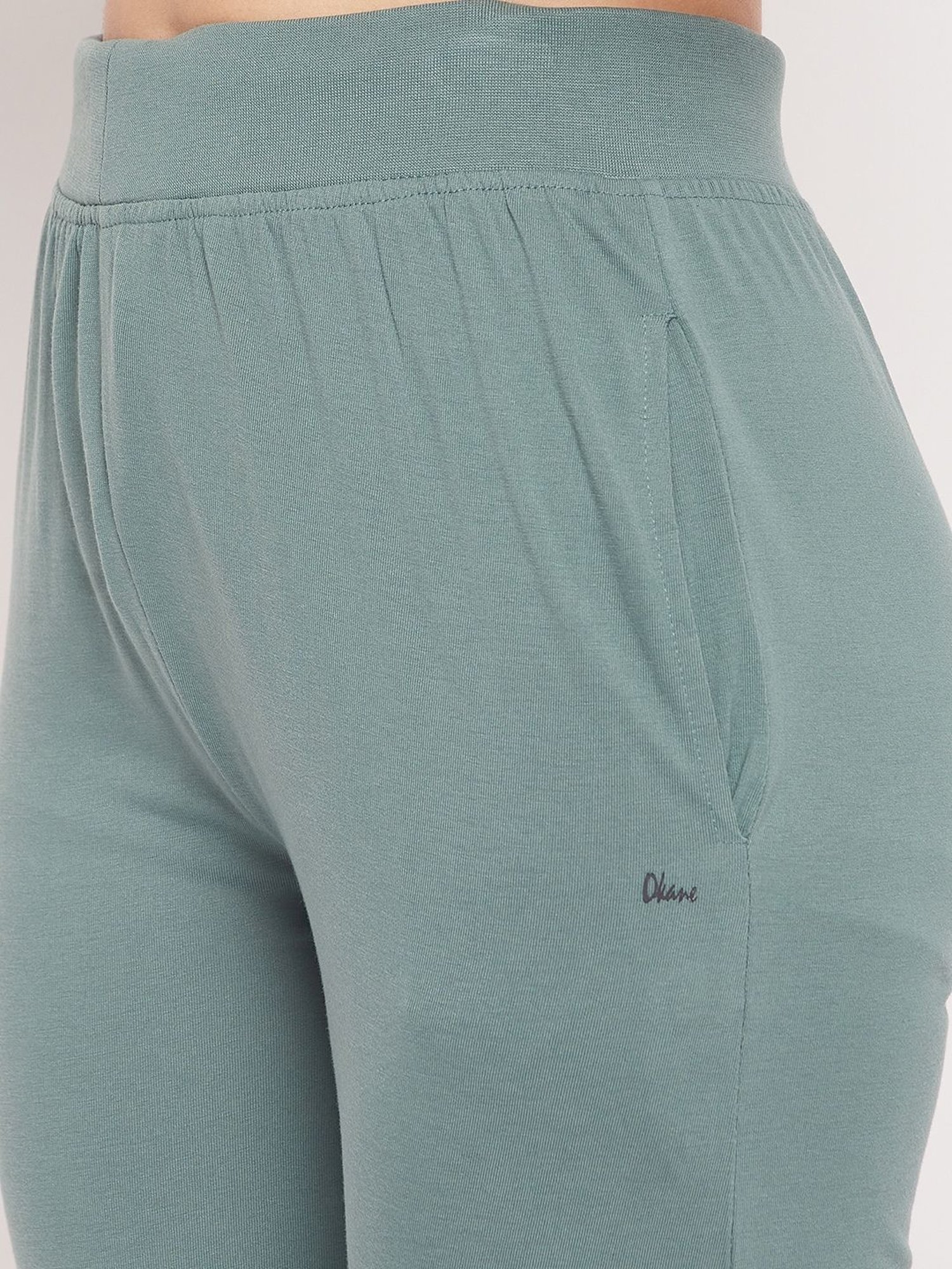 Okane Dusty Green Mid Rise Lounge Pants