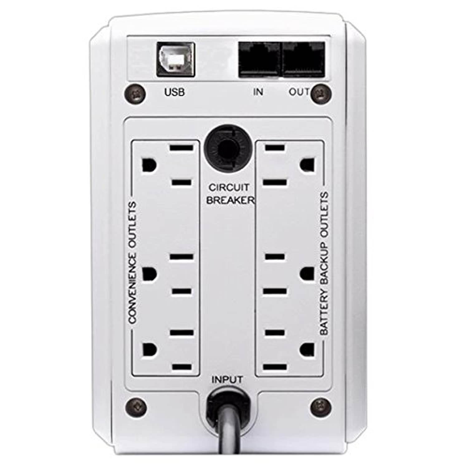 OPTI-UPS ES800C Enhanced Series 6-Outlet Line Interactive Uninterruptible Power Supply (480W, 800VA) (ES800C)