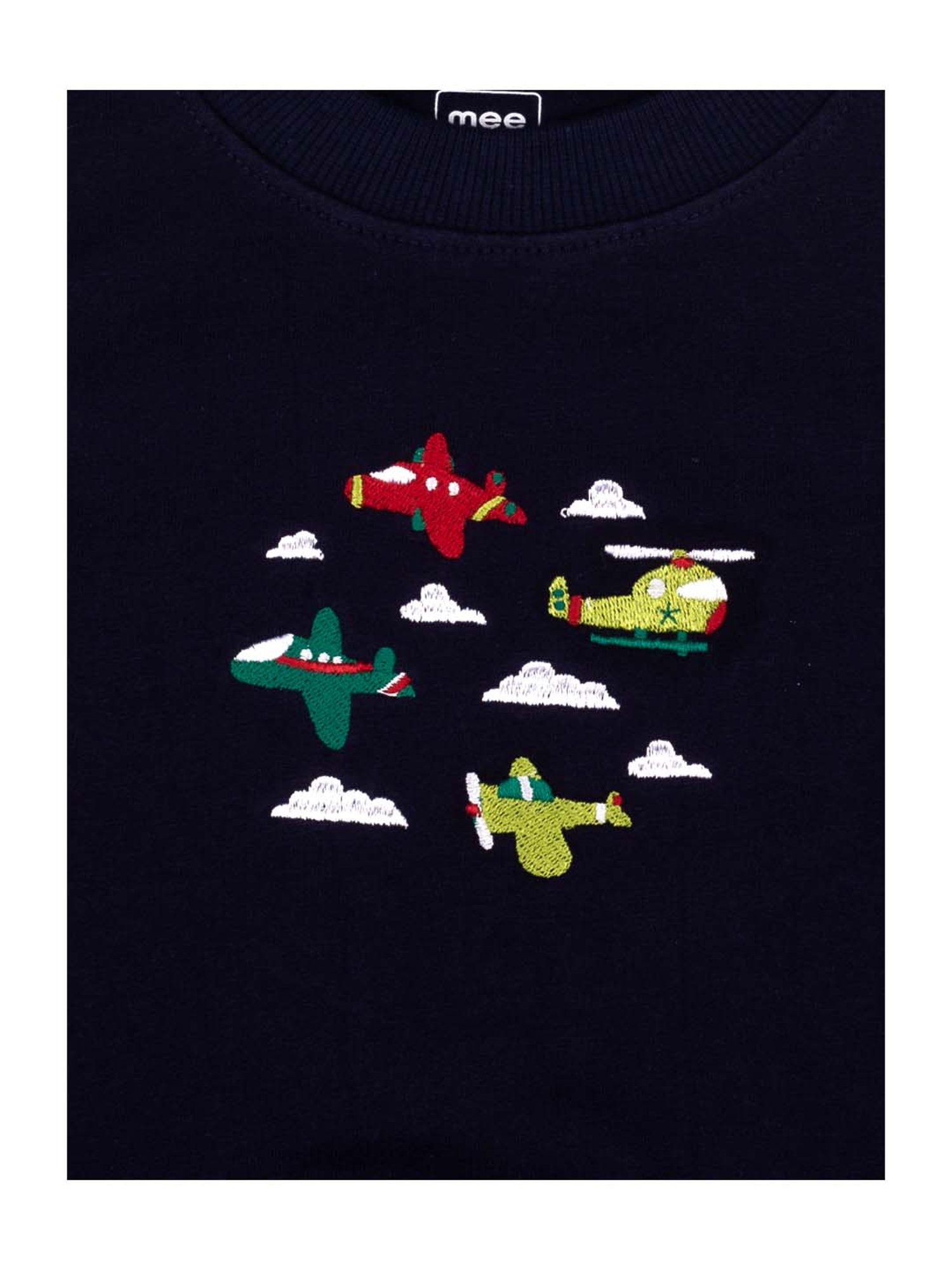 Mee Mee Kids Navy Embroidered T-Shirt