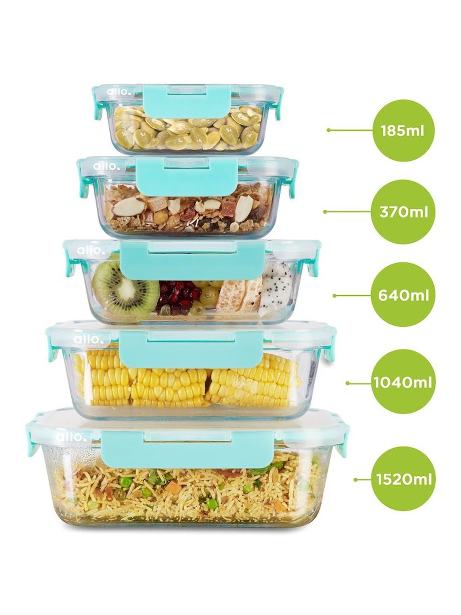 Borosilicate Glass Containers with Lids Microwave Safe Container for Glass Food Storage Containers