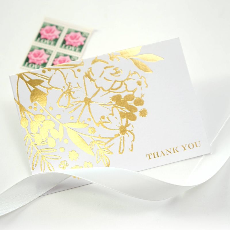 50ct Mari-Mi Floral Thank You Cards