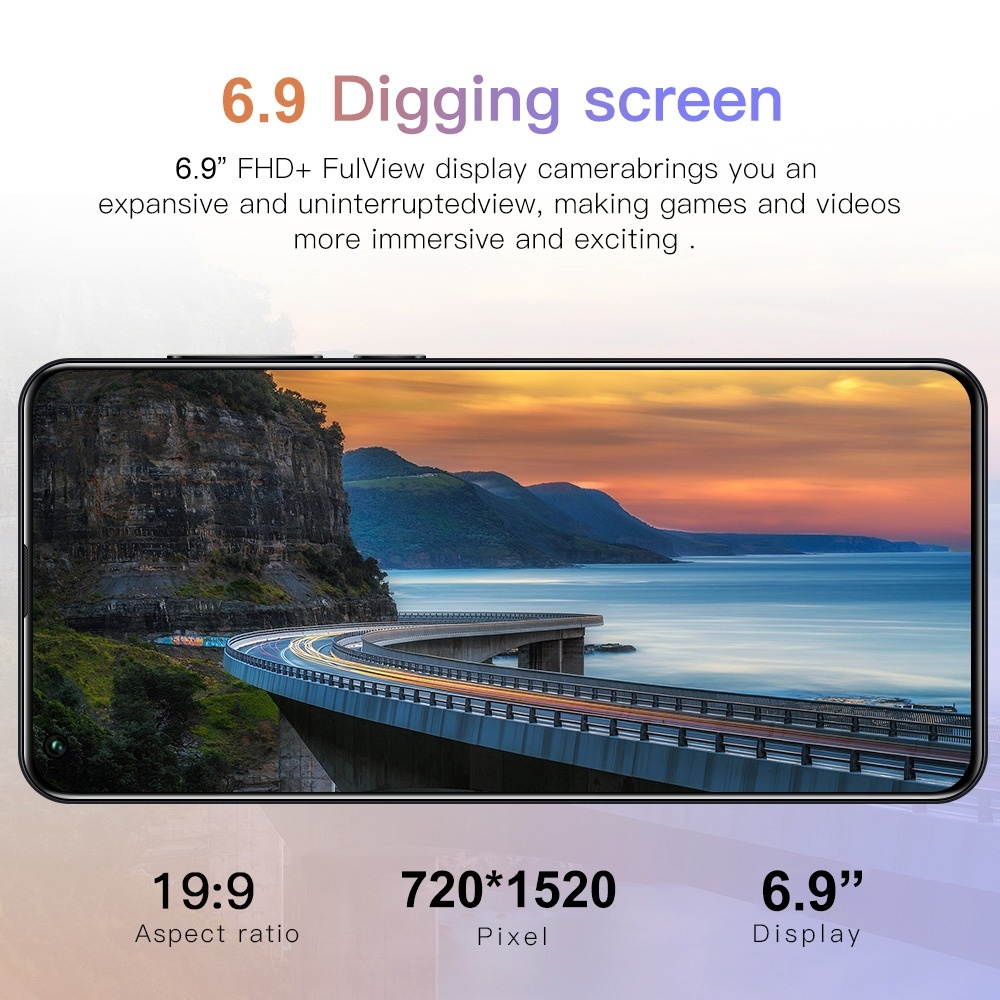 Unlocked Android Smartphone, Note30U Pro, 1GB+8GB, 7.2 inch Pole-notch Screen, Face ID & Fingerprint Identification, Android 6.0 MTK6580M Quad Core, Network: 3G
