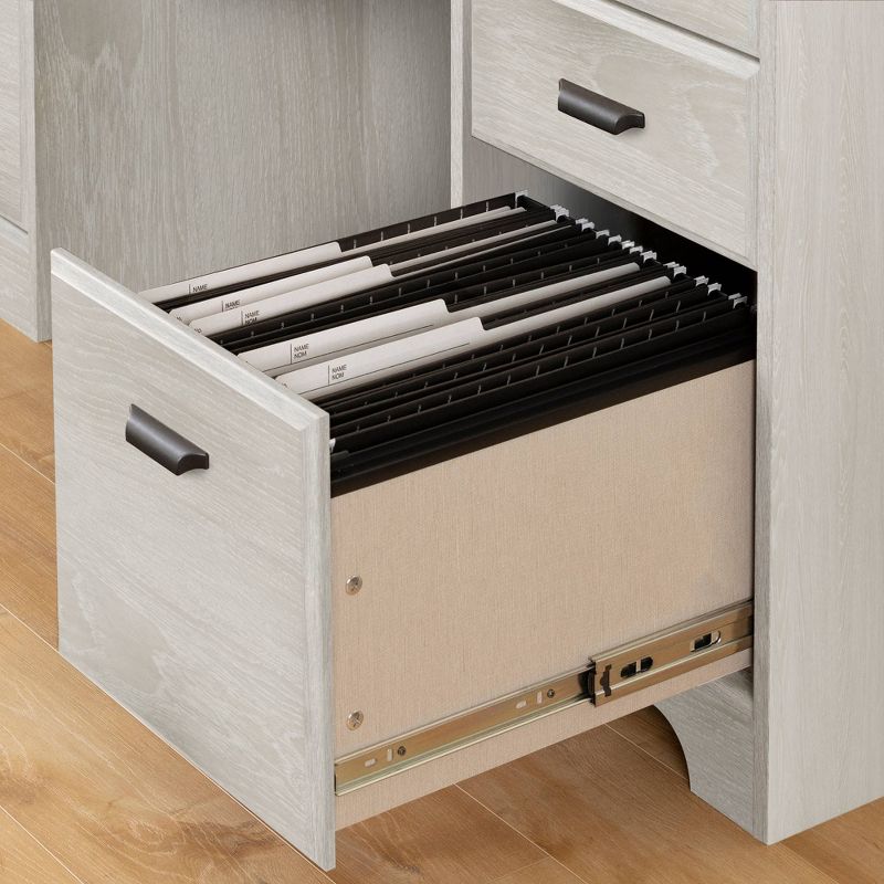 Versa Computer Desk with Hutch Winter Oak - South Shore