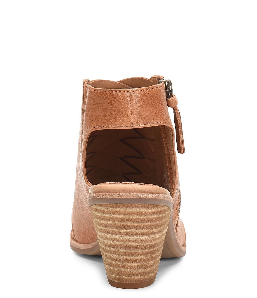 Sofft Mckenna Woven Leather Block Heel Shooties