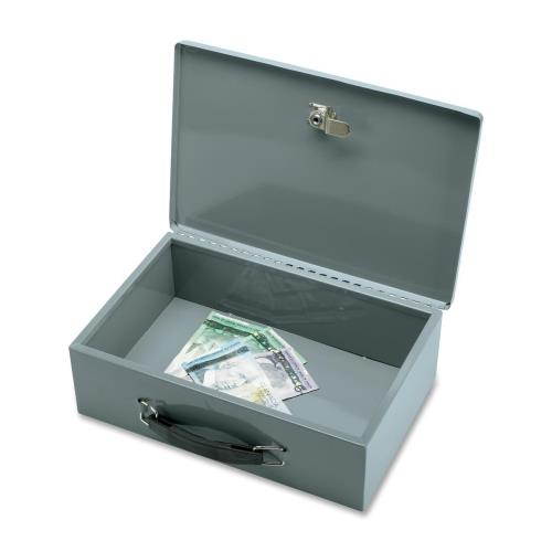 Sparco Security Chest w/2 Keys Steel 12-3/4"x8-1/4"x3-3/4" Gray 15502