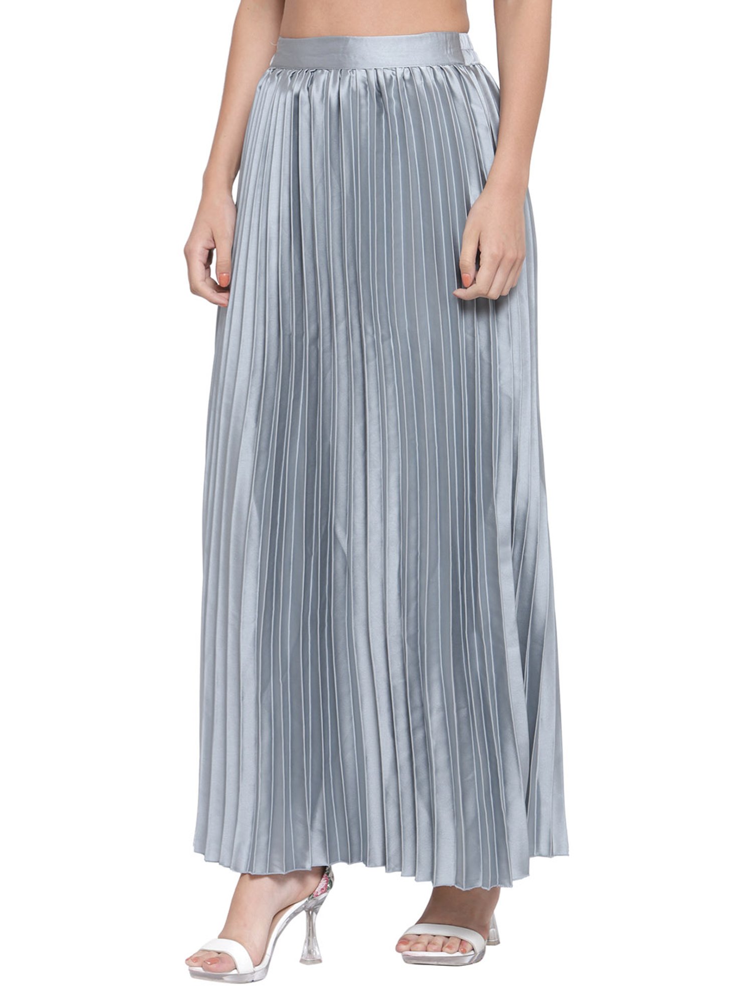 Melon by PlusS Grey Regular Fit Skirt