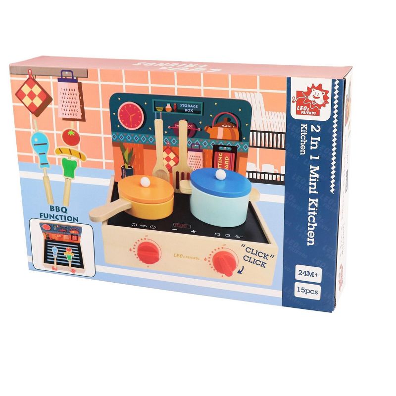 Melissa & Doug Stir and Serve Cooking Utensils (7pc) - Stainless Steel and Wood