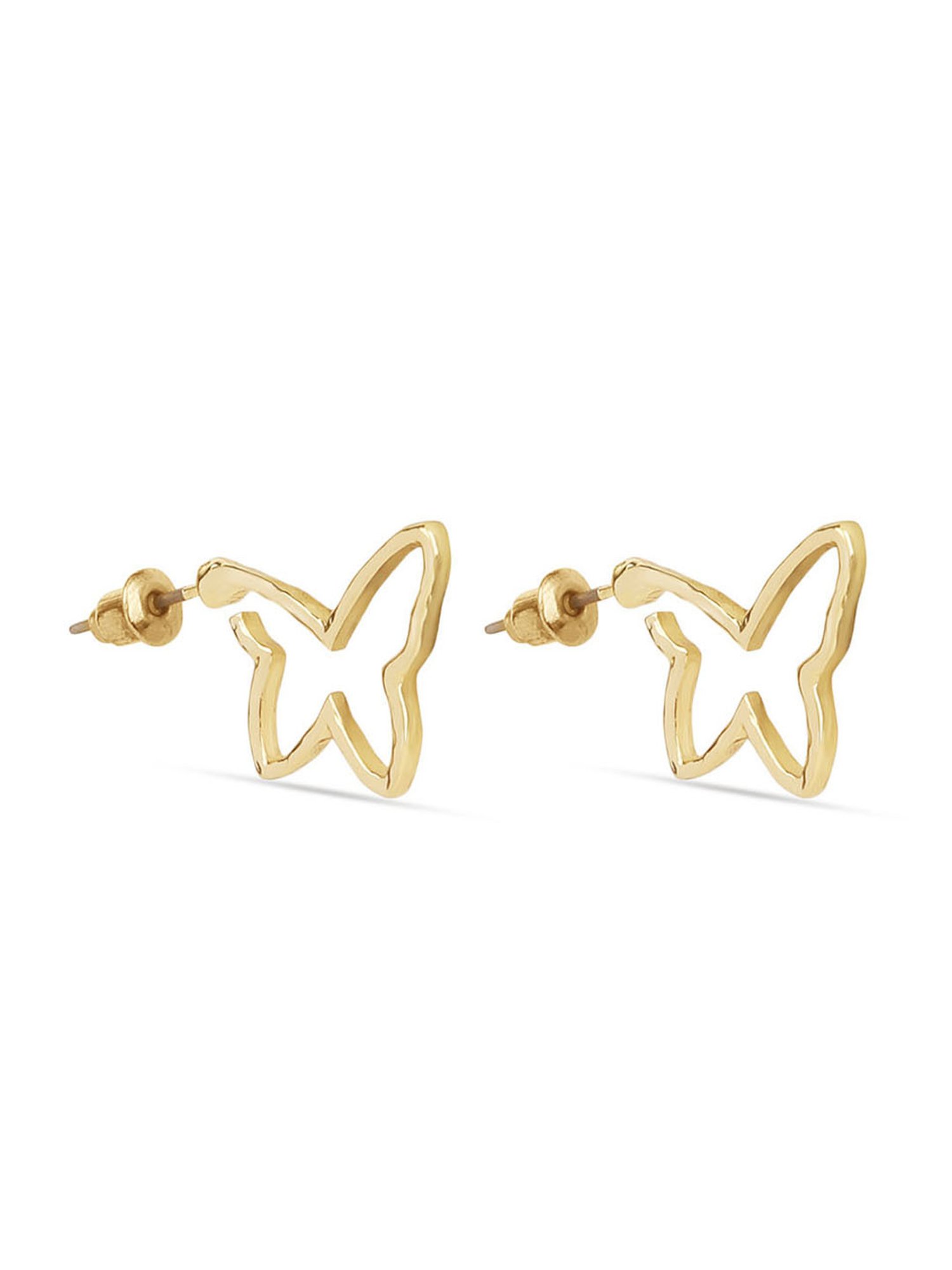 ToniQ Stylish Gold-Plated Butterfly Stud Earing For Women