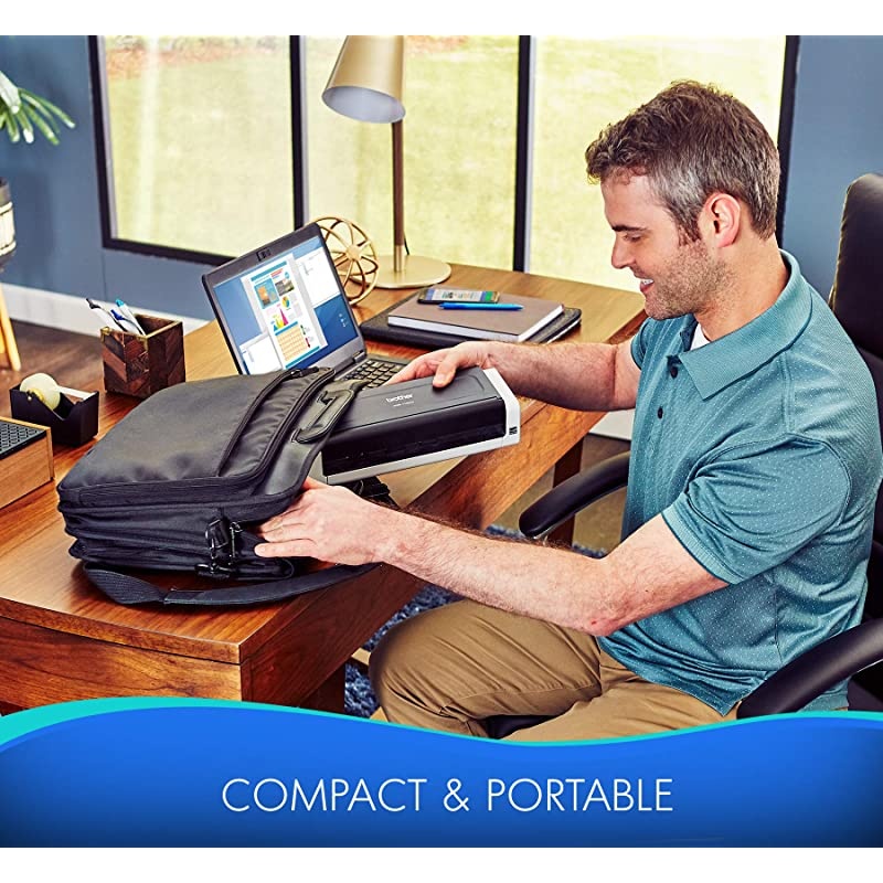 Wireless Document Scanner, ADS-1700W, Fast Scan Speeds, Easy-to-Use, Ideal for Home, Home Office or On-the-Go Professionals (ADS1700W), white