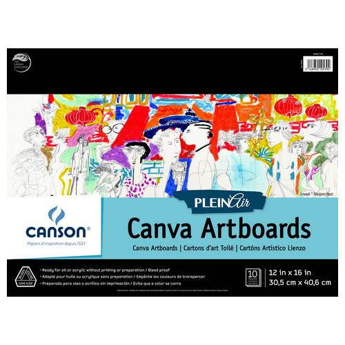 DIXON TICONDEROGA/CANSON 400061738 PLEIN AIR BOARD PAD 10 SHEET CANVA 12X16