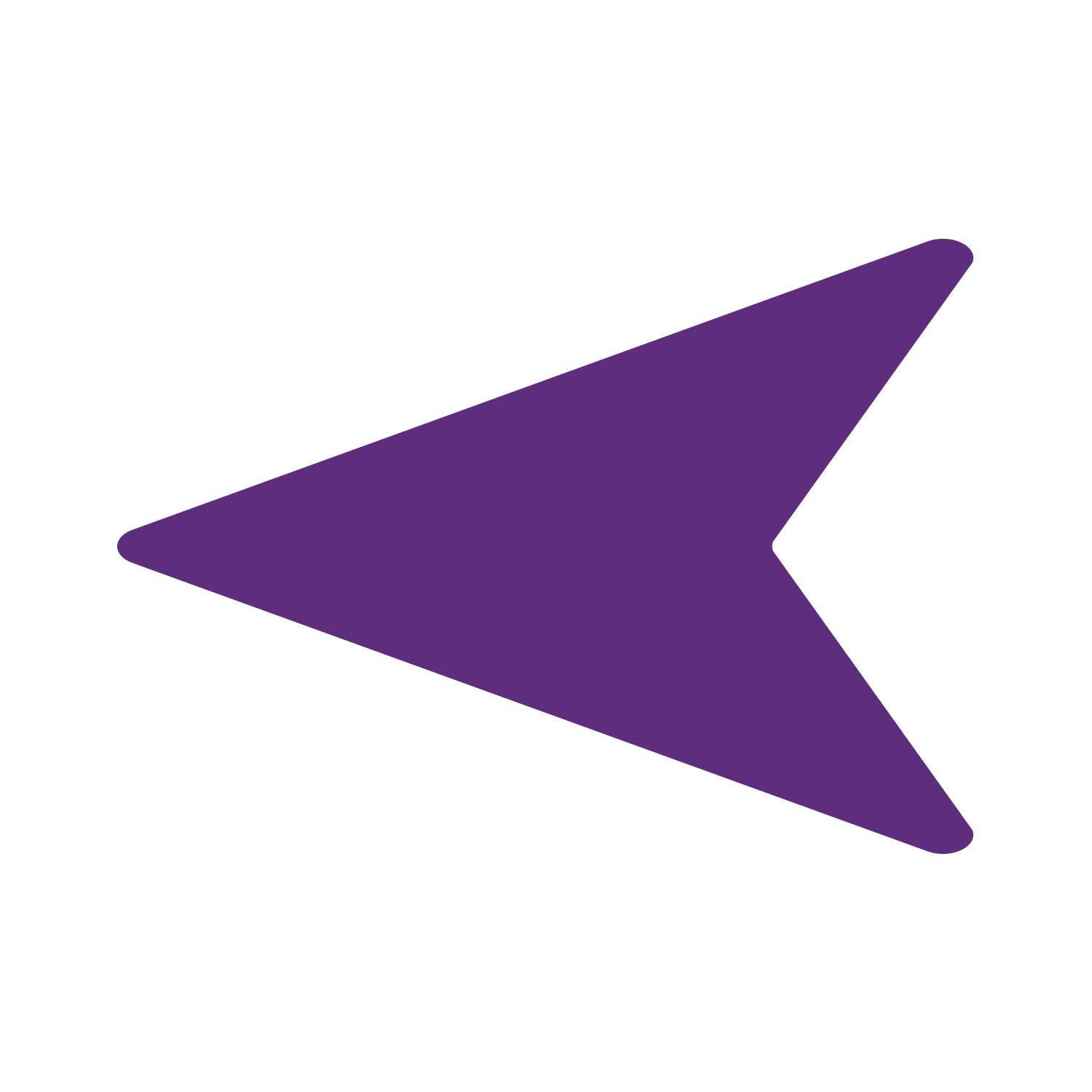 LiteMark 5 Inch Purple Removable Flying V Arrow Decals - Pack of 16