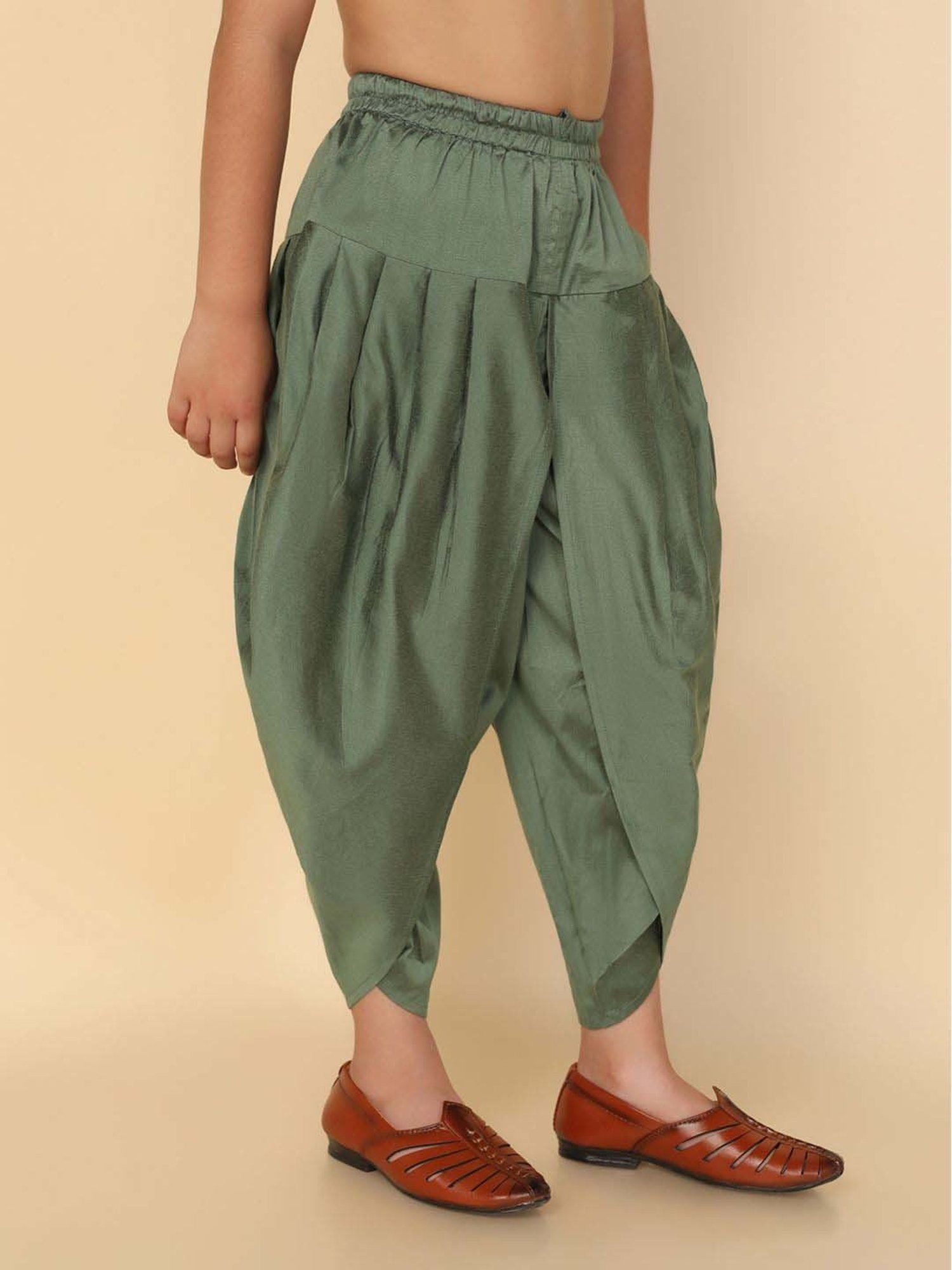 VASTRAMAY Kids Maroon Regular Fit Dhoti