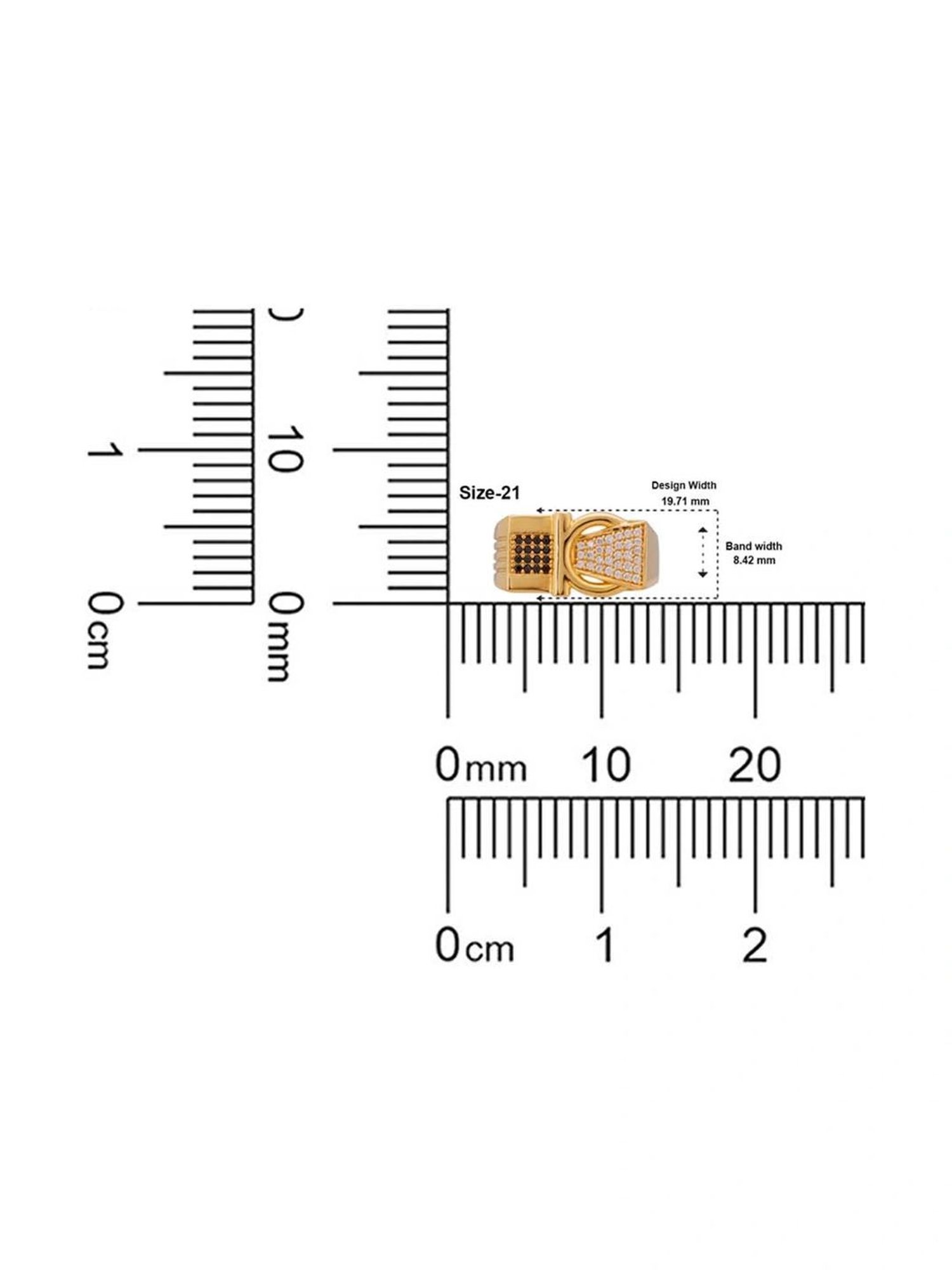 CKC Black and White Cubic Zircon Gold Ring: Casting Craftsmanship
