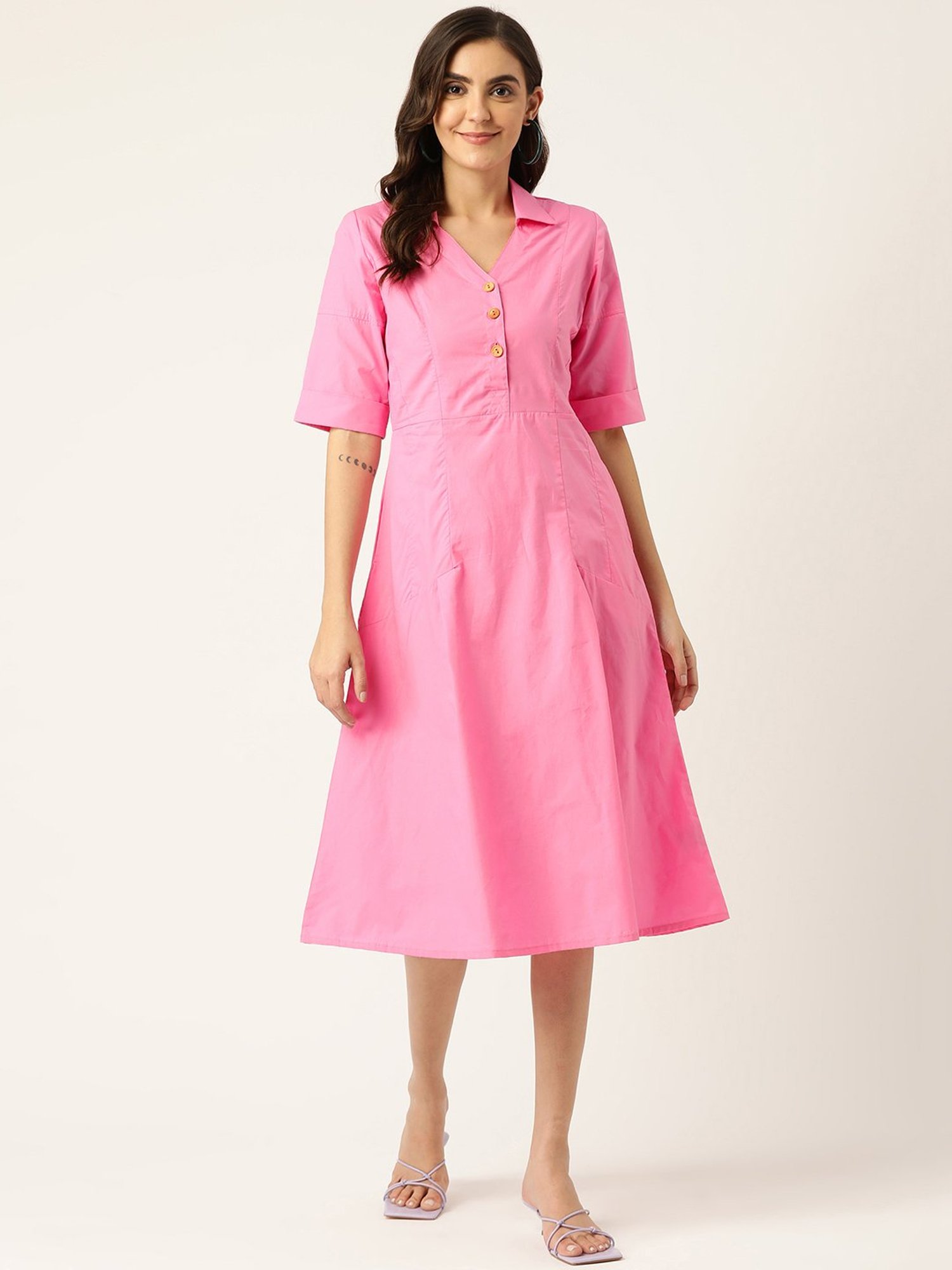 BRINNS Pink Midi Dress