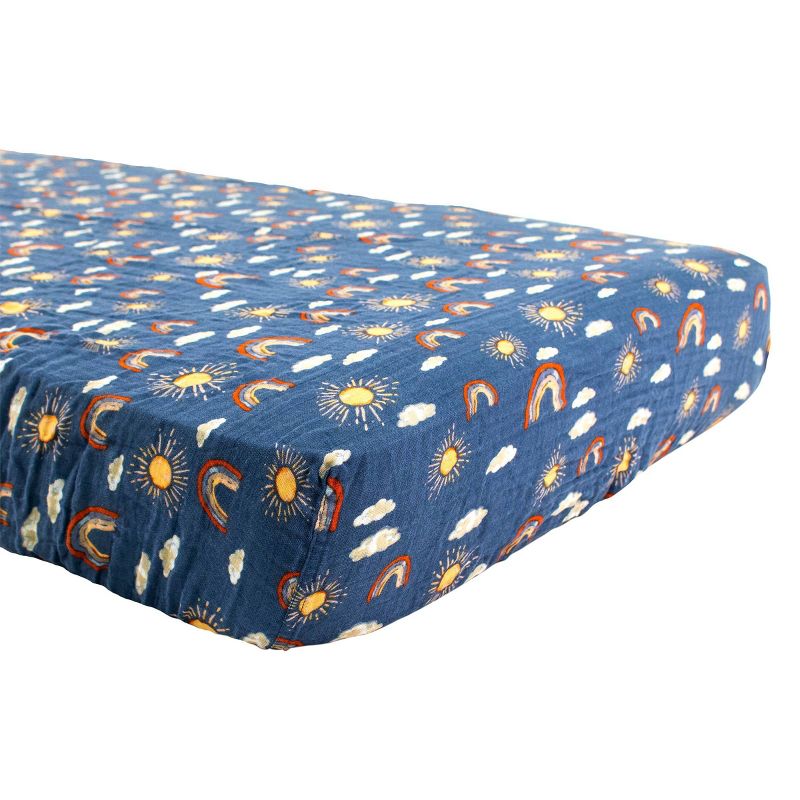 Bebe au Lait Muslin Crib Sheet Hello Sunshine