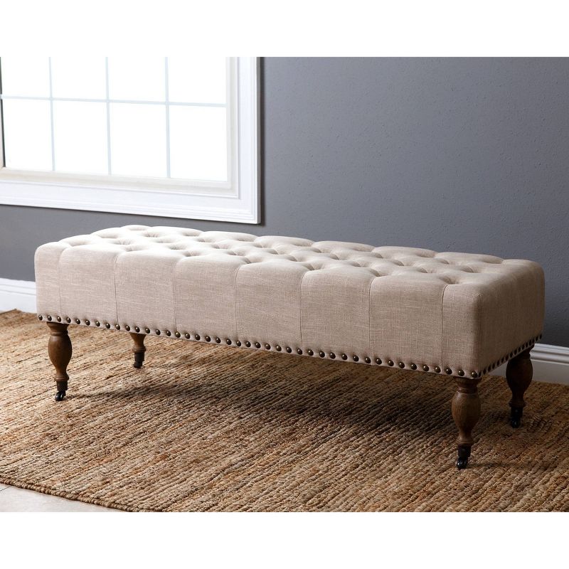 Juneau Demilune Accent Bench Brown - Treasure Trove Accents