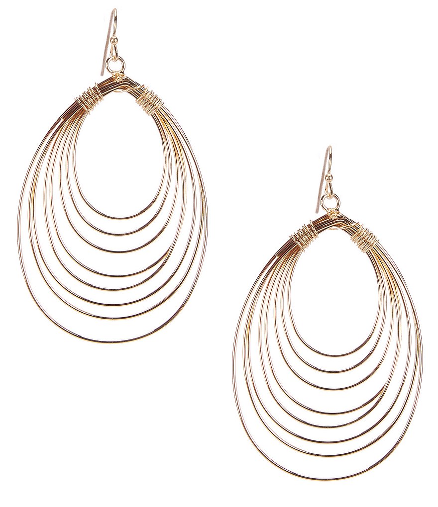 Natasha Accessories Multirow Teardrop Earrings