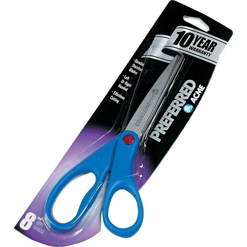 Westcott Preferred Line Stainless Steel Scissors 8" Bent Blue 43218