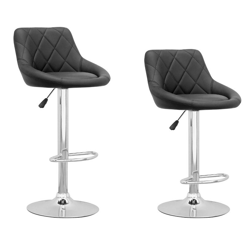 Set of 2 Counter And Barstools Black - CorLiving