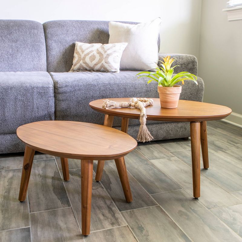 Set of 3 Glam Mirrored Accent Tables Gold - Olivia & May